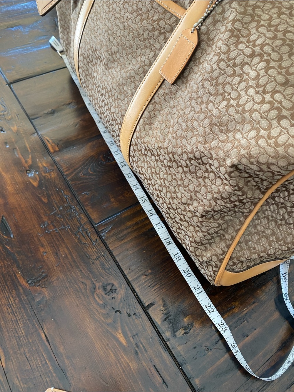 Coach Signature Monogram Large Duffle Bag - Picture 9 of 15